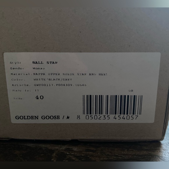 RARE! Golden Goose Ball Star distressed printed suede-trimmed leather sneakers - Picture 14 of 14